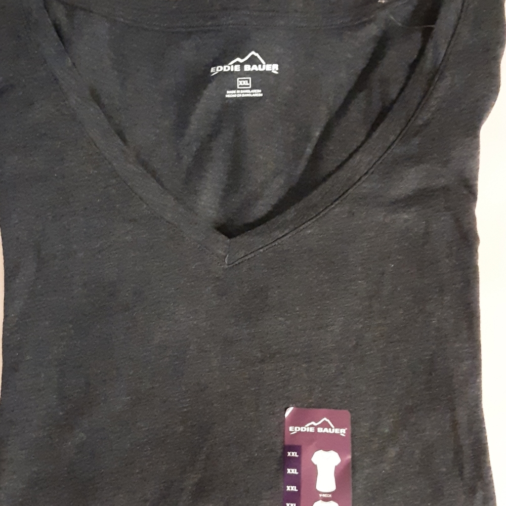 NWT Eddie Bauer PLUS SIZE V-neck Short Sleeve Top